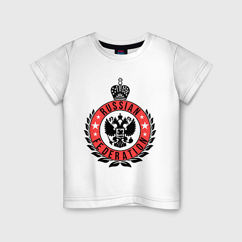 Детская футболка Российская федерация / Белый – фото 1