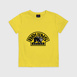 Футболка хлопковая детская HC Boston Bruins Label, цвет: желтый