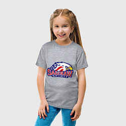 Футболка хлопковая детская HC Saginaw Spirit, цвет: меланж — фото 2