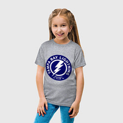 Футболка хлопковая детская HC Tampa Bay Lightning, цвет: меланж — фото 2