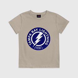 Футболка хлопковая детская HC Tampa Bay Lightning, цвет: миндальный