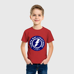 Футболка хлопковая детская HC Tampa Bay Lightning, цвет: красный — фото 2