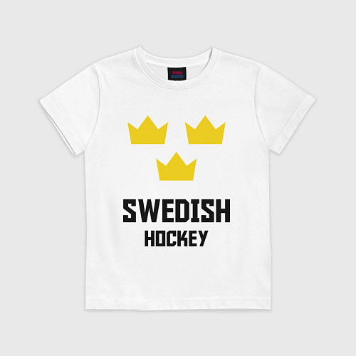 Детская футболка Swedish Hockey / Белый – фото 1