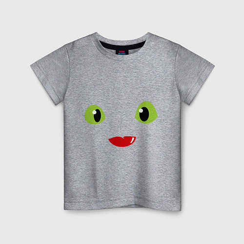 Детская футболка Toothless Dragon / Меланж – фото 1