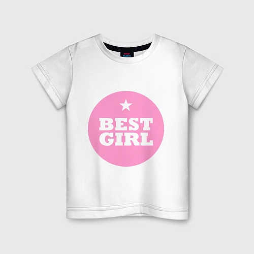 Детская футболка Best girl / Белый – фото 1