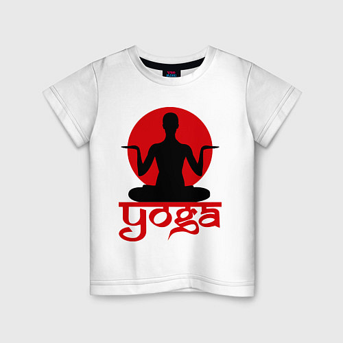Детская футболка Yoga: Meditation / Белый – фото 1