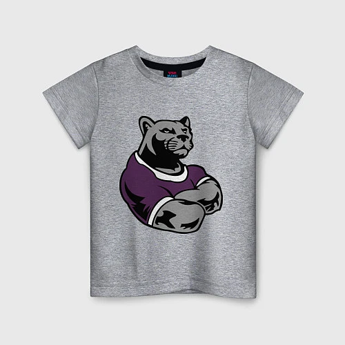 Детская футболка Сильная пантера / Меланж – фото 1