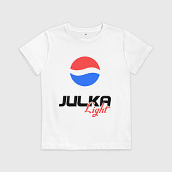Футболка хлопковая детская Юля Лайт, цвет: белый