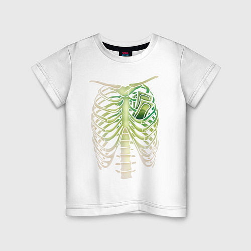 Детская футболка Скелет и деньги / Белый – фото 1