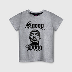 Футболка хлопковая детская Snoop Dogg Face, цвет: меланж