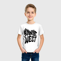 Футболка хлопковая детская Kanye West, цвет: белый — фото 2