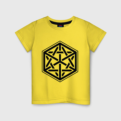 Детская футболка Призма Тетрахедрон / Желтый – фото 1
