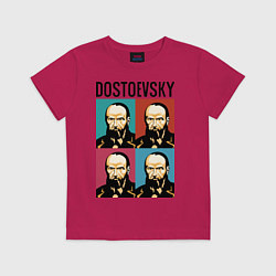 Футболка хлопковая детская Dostoevsky, цвет: маджента