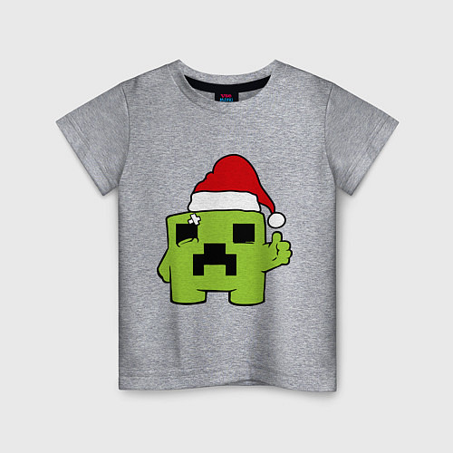 Детская футболка Minecraft: New Year / Меланж – фото 1