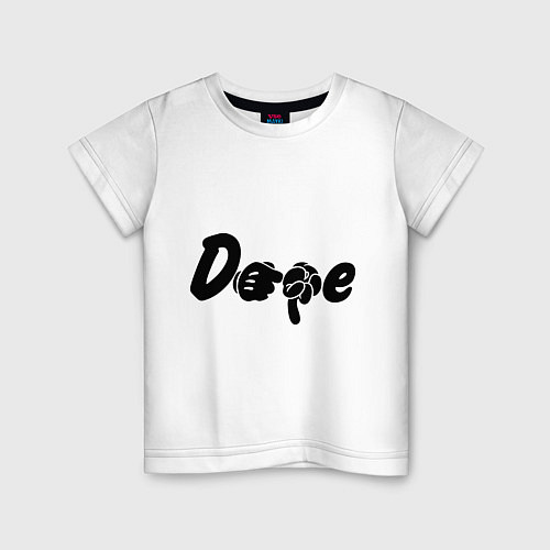 Детская футболка Dope gesture / Белый – фото 1