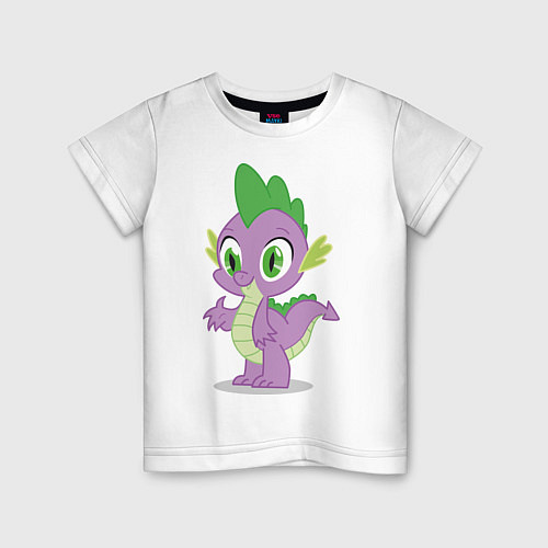 Детская футболка Дракон Спайк / Белый – фото 1
