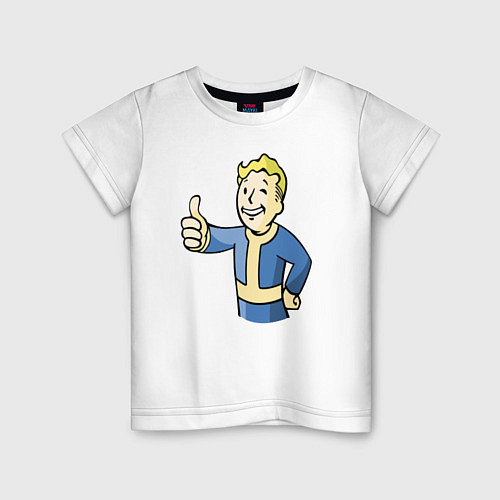 Детская футболка Fallout vault boy / Белый – фото 1