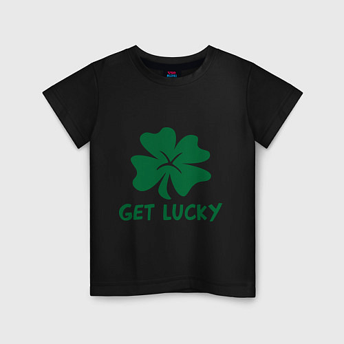 Детская футболка Get lucky / Черный – фото 1