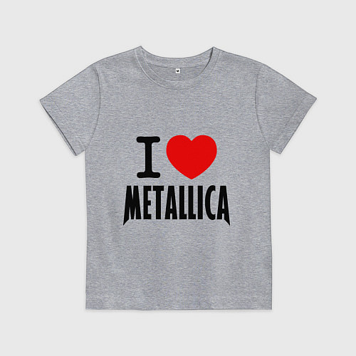 Детская футболка I love Metallica / Меланж – фото 1