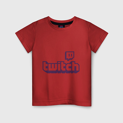 Детская футболка Twitch Logo / Красный – фото 1