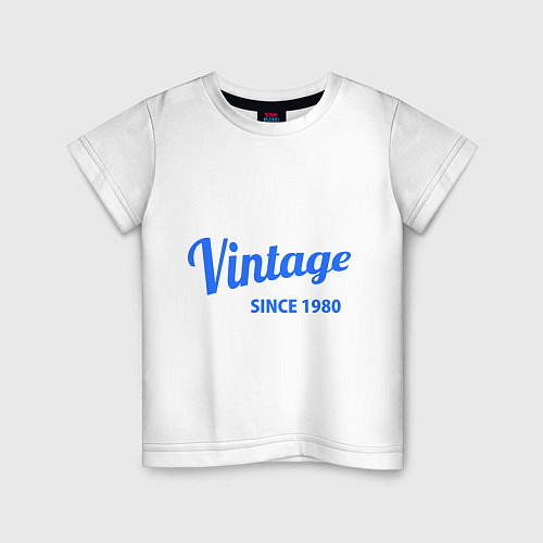 Детская футболка Vintage (since 1980) / Белый – фото 1