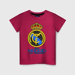 Футболка хлопковая детская Real Madrid, цвет: маджента