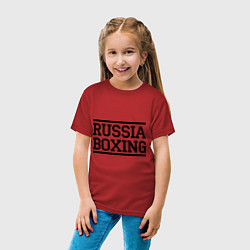 Футболка хлопковая детская Russia boxing, цвет: красный — фото 2