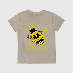 Футболка хлопковая детская It's me Freddy, цвет: миндальный