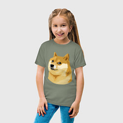 Футболка хлопковая детская Doge, цвет: авокадо — фото 2