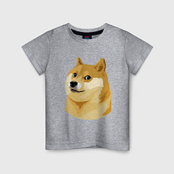 Футболка хлопковая детская Doge, цвет: меланж