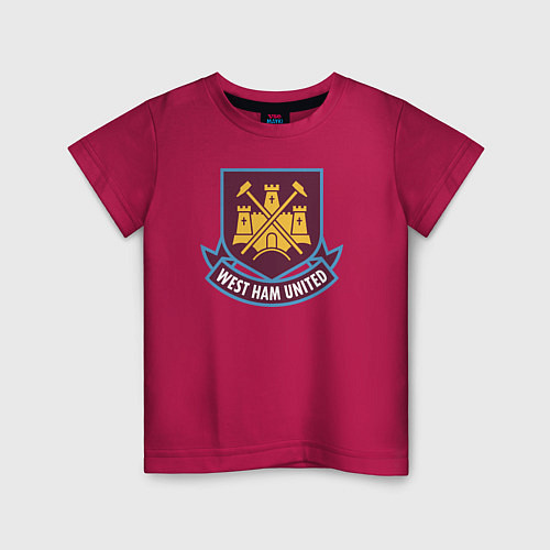 Детская футболка West Ham United FC / Маджента – фото 1