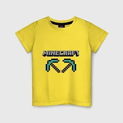 Футболка хлопковая детская Minecraft Hero, цвет: желтый