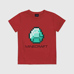 Футболка хлопковая детская Minecraft Diamond, цвет: красный