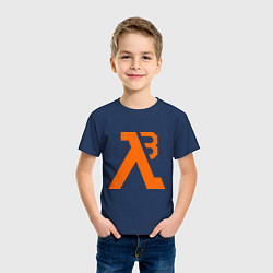 Футболка хлопковая детская Half-Life 3: Orange, цвет: тёмно-синий — фото 2