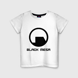 Футболка хлопковая детская Black Mesa: Logo, цвет: белый