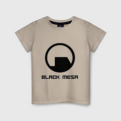 Футболка хлопковая детская Black Mesa: Logo, цвет: миндальный