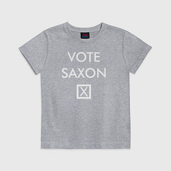 Футболка хлопковая детская Vote Saxon, цвет: меланж
