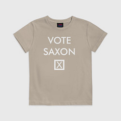 Футболка хлопковая детская Vote Saxon, цвет: миндальный