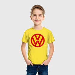 Футболка хлопковая детская Super Volkswagen, цвет: желтый — фото 2
