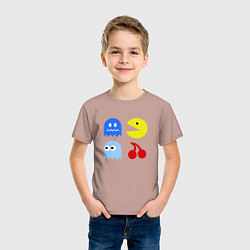 Футболка хлопковая детская Pac-Man Pack, цвет: пыльно-розовый — фото 2