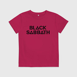 Футболка хлопковая детская Black Sabbath, цвет: маджента