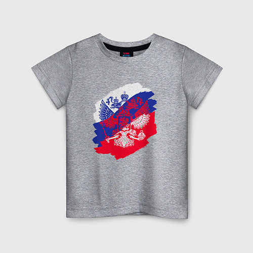 Детская футболка Россия / Меланж – фото 1