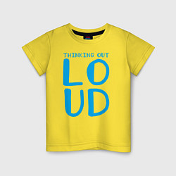 Футболка хлопковая детская Thinking Out: Loud, цвет: желтый