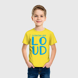 Футболка хлопковая детская Thinking Out: Loud, цвет: желтый — фото 2