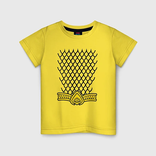 Детская футболка Aquaman torso / Желтый – фото 1