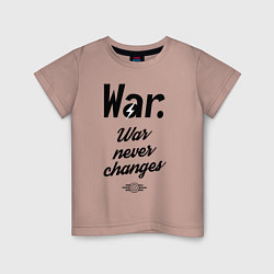 Футболка хлопковая детская War never changes, цвет: пыльно-розовый