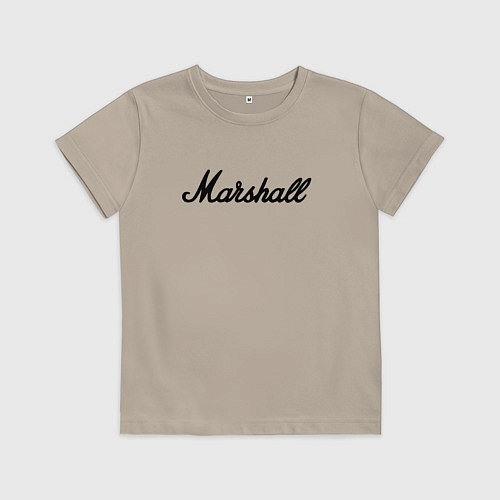 Детская футболка Marshall logo / Миндальный – фото 1