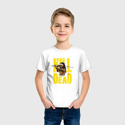 Футболка хлопковая детская Kill Dead, цвет: белый — фото 2