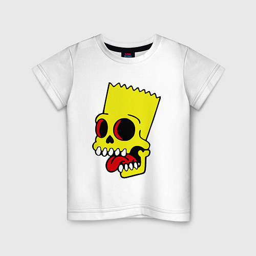 Детская футболка Bart Skull / Белый – фото 1