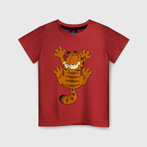Детская футболка Кот Гарфилд / Красный – фото 1